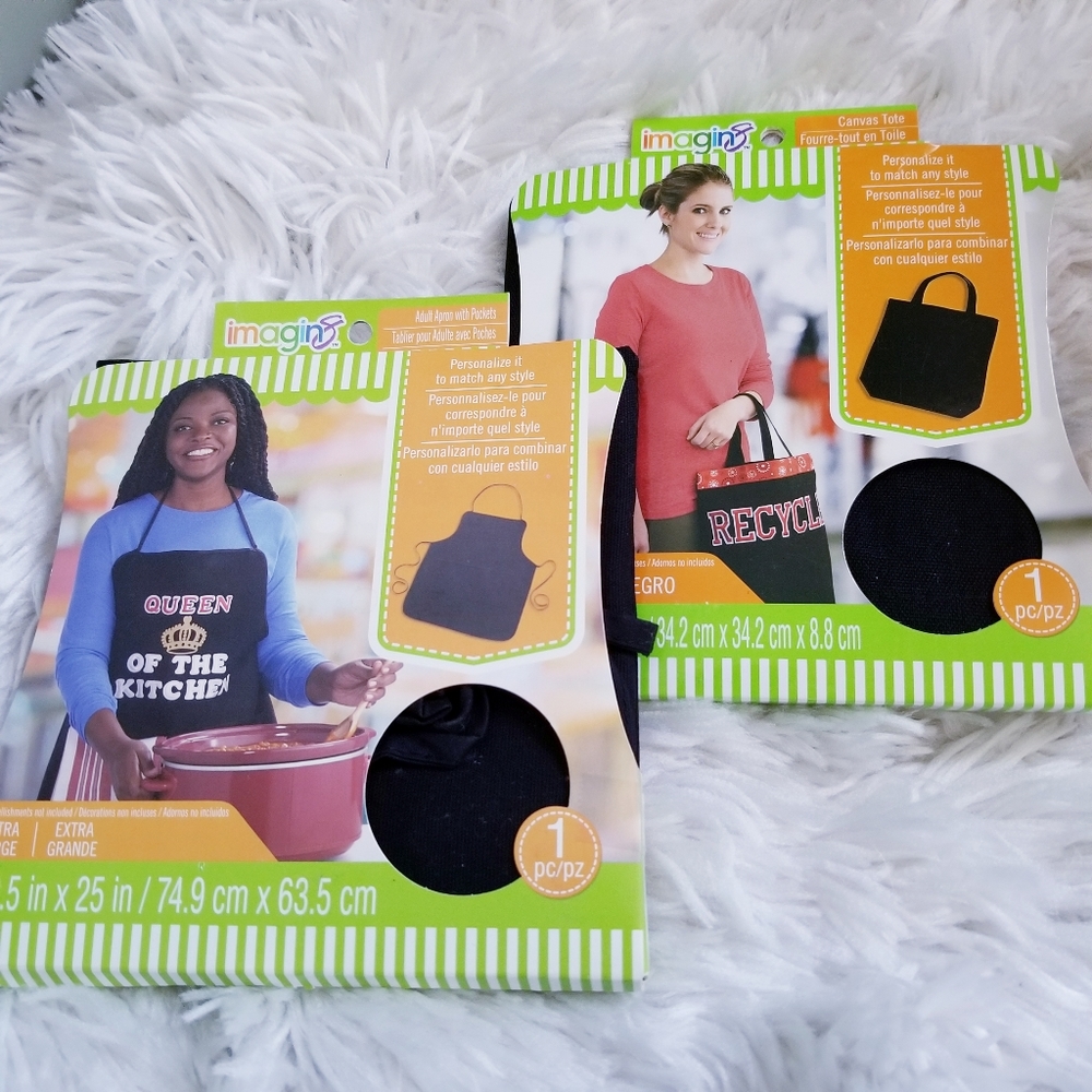 Canvas Black Apron & Tote New - Picture 1 of 1